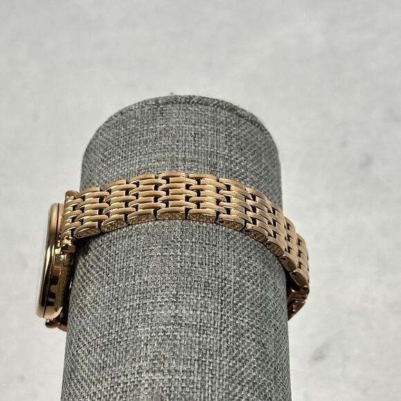 Fossil Watch Womens 28mm Rose Gold Tone Black Glitter Dial Star New Battery - Picture 5 of 10